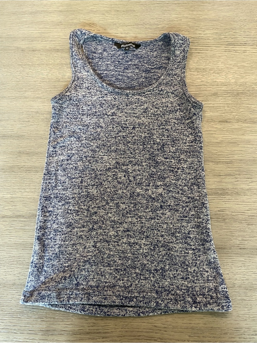 Amazon Blue Speckled Knit Tank Top